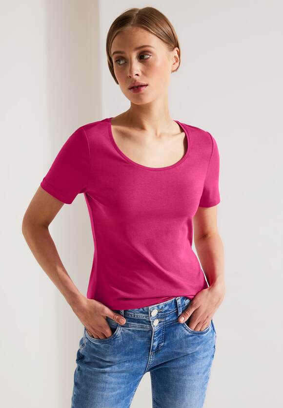 STREET ONE Basic Long T-Shirt Damen - Style Ivy - Carmine Red | STREET ONE  Online-Shop