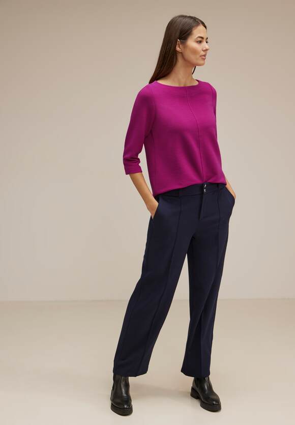 STREET ONE Shirt mit feiner Struktur Damen - Bright Cozy Pink | STREET ONE  Online-Shop