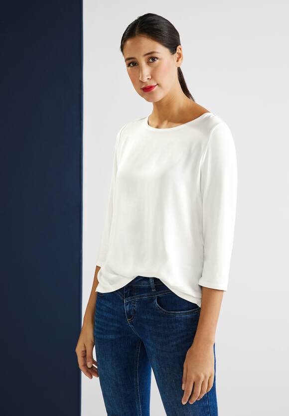 Off - Shirt ONE 3/4 Online-Shop - | Style Evi White STREET ONE Damen Ärmel STREET mit