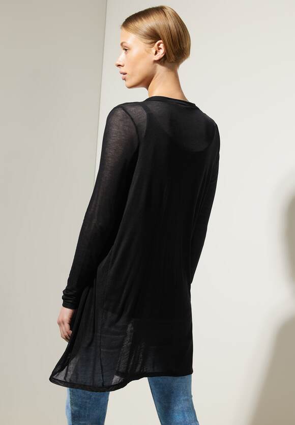 STREET ONE Feine Long Shirtjacke Damen - Black | STREET ONE Online-Shop
