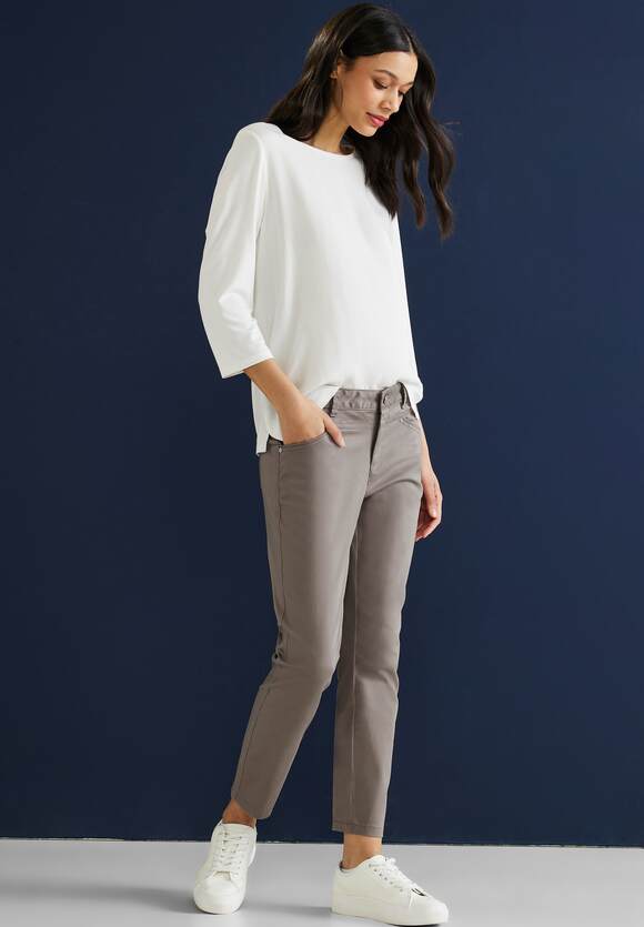 Damen Casual Style Sandy Fit STREET Yulius STREET | ONE Seidenoptik Hose Online-Shop - - ONE Mocca