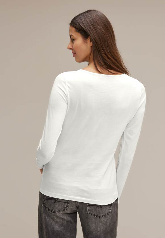 | Off STREET STREET Online-Shop White Langarmshirt Damen ONE ONE Basic -