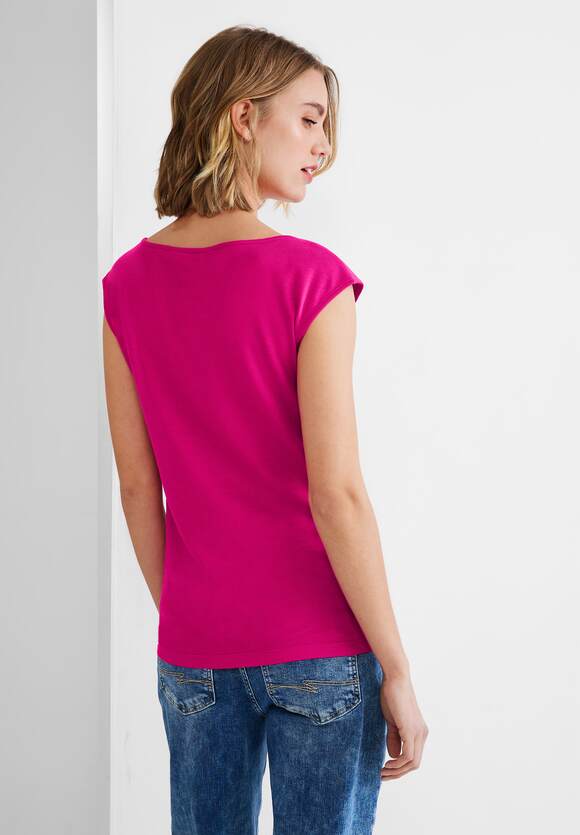 STREET ONE Online-Shop Pink Nu - | - Ada STREET in Unifarbe ONE Damen Style T-Shirt