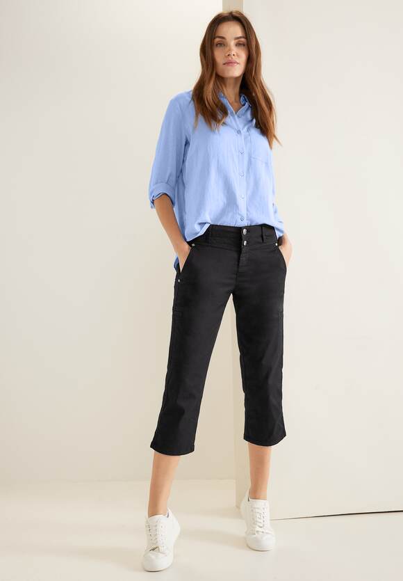 STREET ONE Casual Fit 3/4 Hose Damen - Style Yulius - Black | STREET ONE  Online-Shop