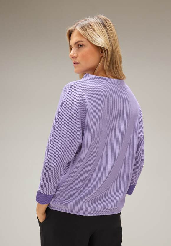 ONE Damen Shirt Pure Online-Shop Lilac ONE mit Strukturstreifen STREET | - Soft STREET