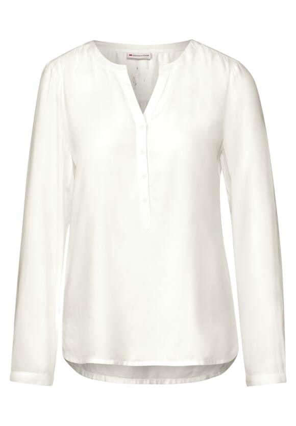STREET ONE Basic Bluse Style Damen - White - Unifarbe STREET in Bamika | Off ONE Online-Shop