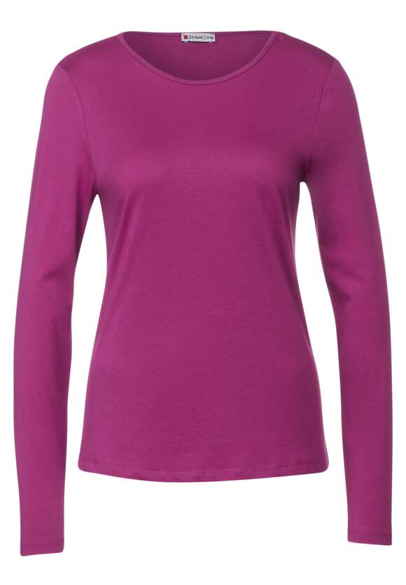 STREET ONE Basic Langarmshirt Damen - Magenta Pink | STREET ONE Online-Shop