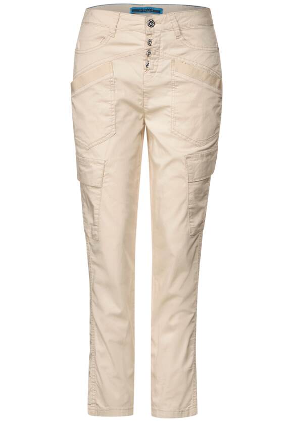 Cargohose - Loose Fit | - Smooth Style Mom Damen Online-Shop STREET ONE Sand Light STREET ONE