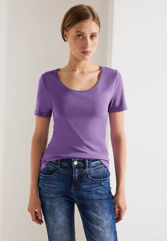 STREET ONE Basic - | Online-Shop Long Style Lupine Lilac Damen T-Shirt - Ivy STREET ONE