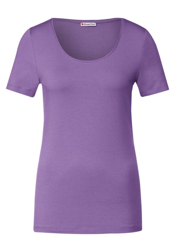 STREET ONE Basic Long T-Shirt - Lupine Online-Shop - STREET | Ivy Damen Lilac Style ONE