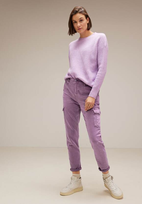 STREET ONE Loose Fit Colorjeans - Overdyed Style STREET - Lupine | Bonny ONE Damen Lilac Online-Shop