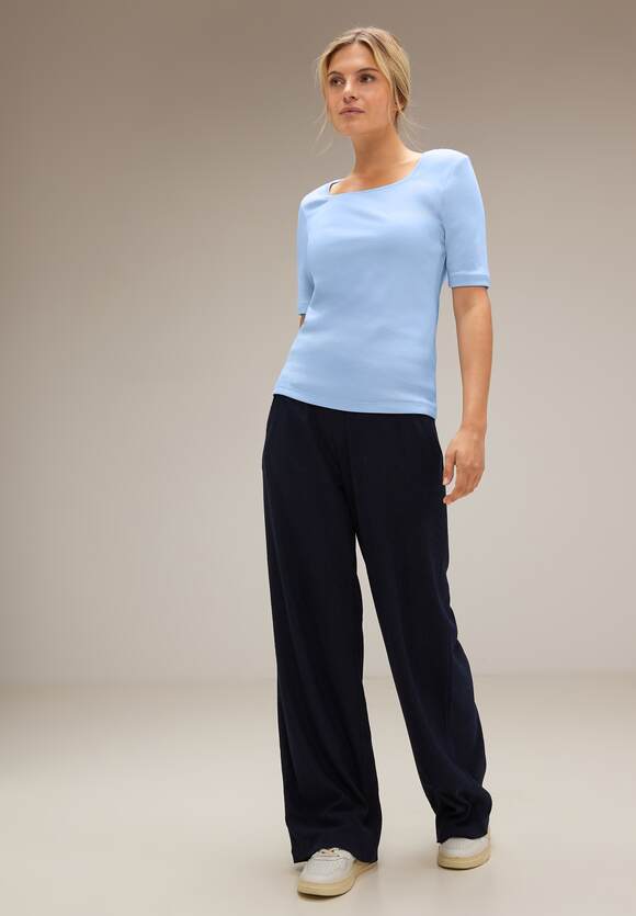 ONE Shirt STREET Style Damen - Karrée | Blue Ausschnitt Pania Original STREET mit ONE Online-Shop -