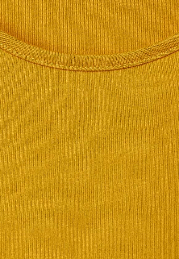 STREET ONE Basic Langarmshirt Damen - Tanned Yellow | STREET ONE Online-Shop