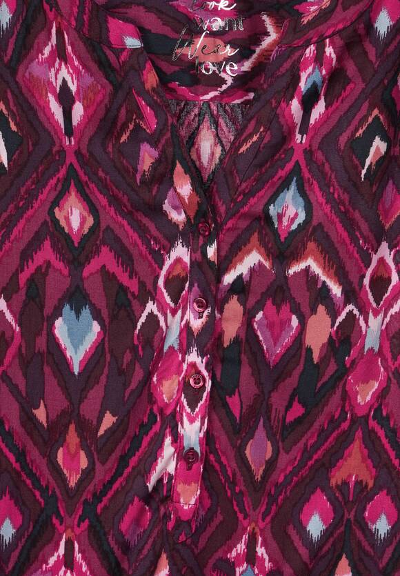 - Damen Ikat Tamed mit Bamika Style - Berry Bluse 3/4 ONE Ärmel ONE STREET Online-Shop STREET |