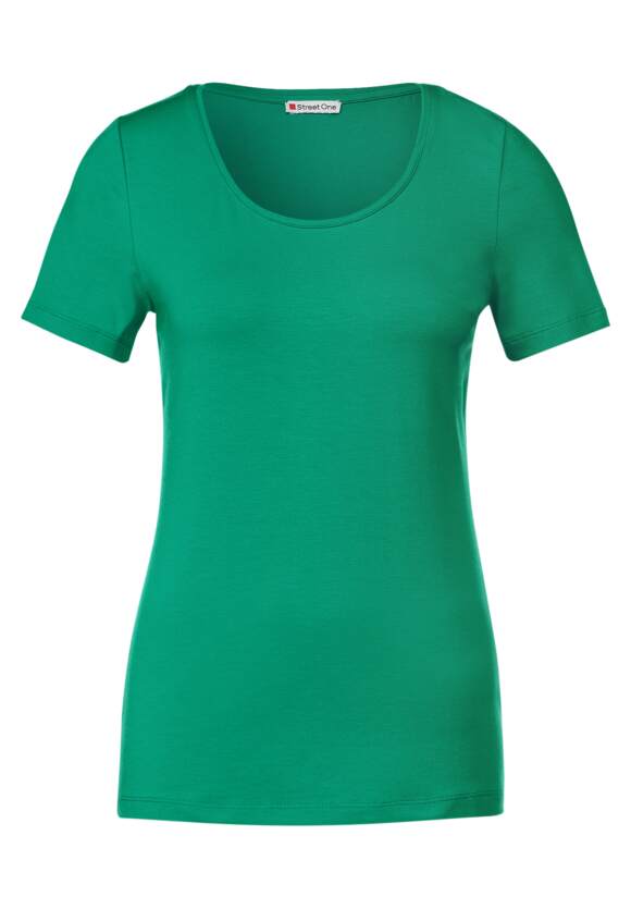 STREET ONE Basic Long T-Shirt Damen - Style Ivy - Dark Cameo Green | STREET  ONE Online-Shop