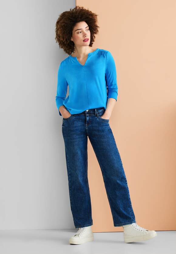 Damen Shirt mit STREET Splash Blue | 3/4 ONE - Jersey ONE Ärmel Online-Shop STREET