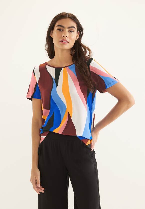 STREET ONE Multicolor - Print Shirt ONE Online-Shop Ikat Berry Tamed STREET | Damen