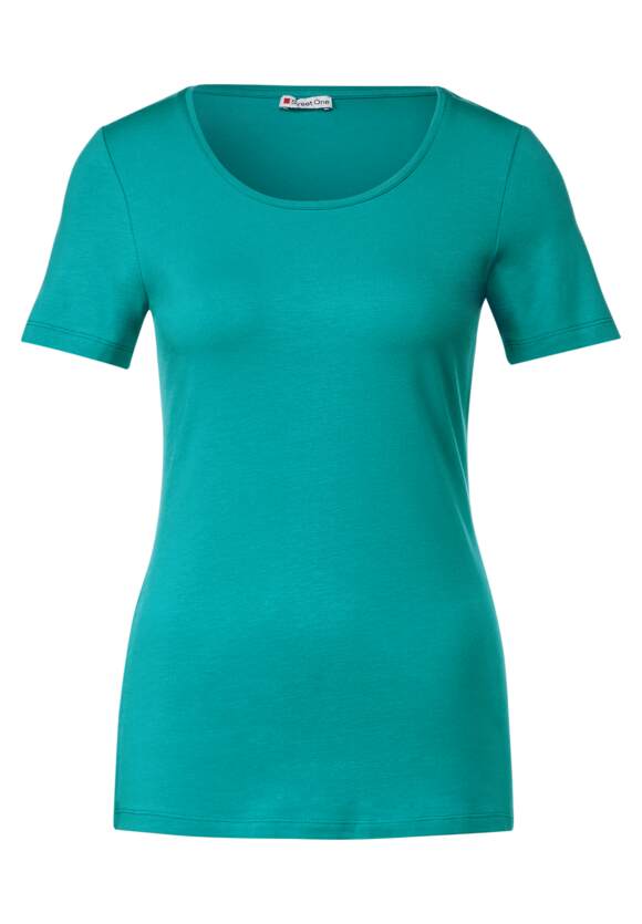 STREET ONE Basic Long T-Shirt Damen - Style Ivy - Iced Green | STREET ONE  Online-Shop