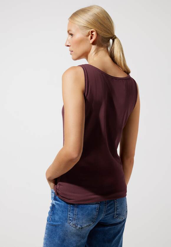 STREET ONE Basic Top in Unifarbe Damen - Style Anni - Purple Brown | STREET  ONE Online-Shop