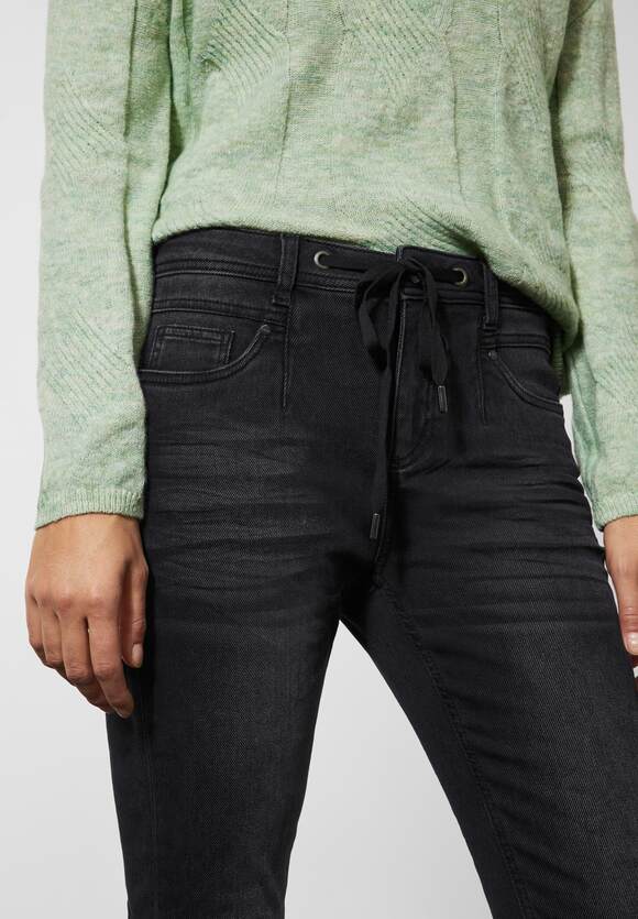 STREET ONE Loose-fit thermo-jeans Dames - Bonny - Thermoknit Black Wash | STREET ONE Online-Shop