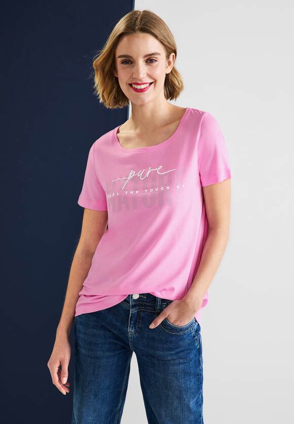 | STREET STREET Partprint T-Shirt Pink Online-Shop mit - ONE Nu Damen ONE