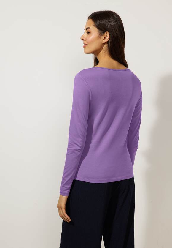 STREET ONE Basic shirt Lilac lange Dames met STREET mouwen ONE - Lupine Online-Shop 