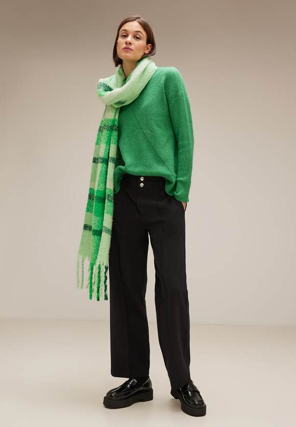 STREET ONE Pullover mit Struktur Damen - Fresh Gentle Green Melange | STREET  ONE Online-Shop