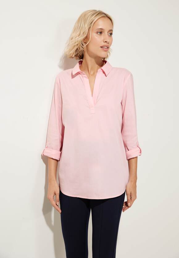 STREET ONE Longbluse in STREET Bamika Cozy - ONE Damen Bright Pink Online-Shop - Style | Unifarbe