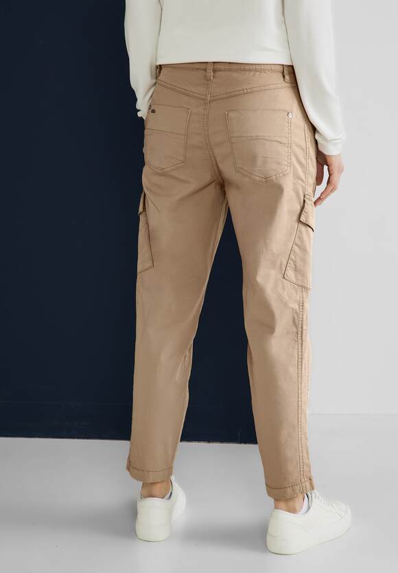 STREET ONE Loose Fit Hose Mom Style | Damen Smooth Online-Shop - Sand ONE STREET - Stretch mit