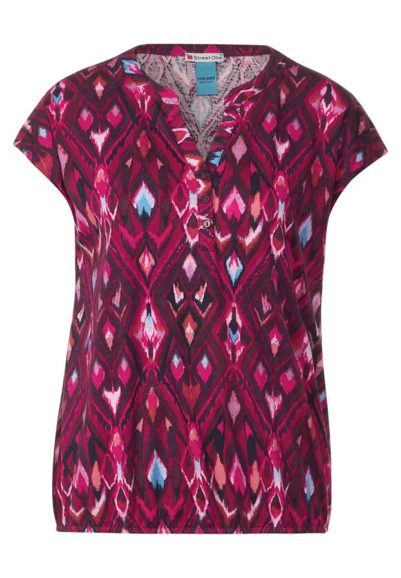 mit | ONE Damen STREET Print STREET Online-Shop Ikat T-Shirt Tamed Berry - ONE