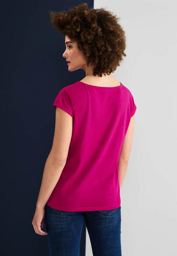 - | STREET mit Nu ONE Pink Damen Online-Shop T-Shirt Wording STREET Basic ONE