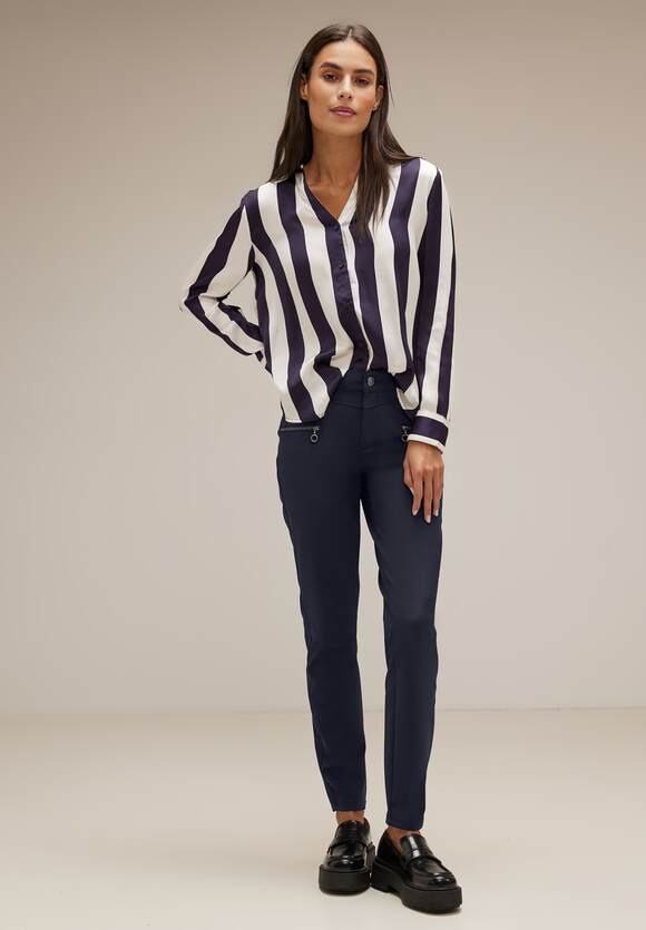 York Slim - STREET | Damen Hose Deep ONE - Online-Shop Style ONE STREET Fit Blue Technostretch