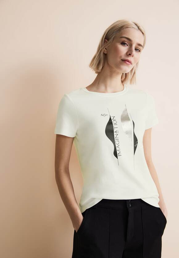 STREET - Online-Shop White mit T-Shirt ONE Damen STREET ONE | Off Partprint