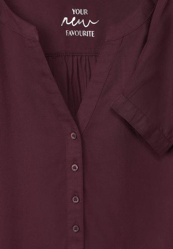 STREET ONE Basic Bluse in Unifarbe Damen - Style Bamika - Purple Brown | STREET  ONE Online-Shop