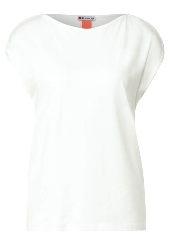 | T-Shirt - ONE Unifarbe Basic Damen Online-Shop STREET Off ONE STREET White in