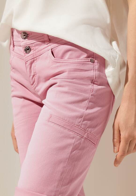 STREET ONE Casual Fit Jeansbermuda Light - | Online-Shop Jane ONE - Damen Style STREET Berry Soft Washed