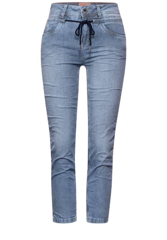 Slim fit jeans met strepen