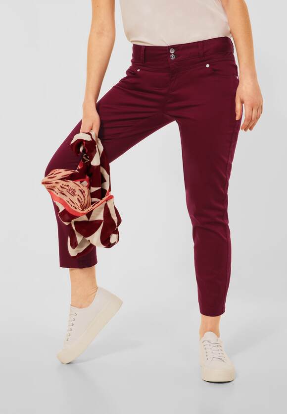 STREET ONE Casual Fit Hose in Unifarbe Damen - Style Yulius - Copper Red | STREET  ONE Online-Shop | Weite Hosen