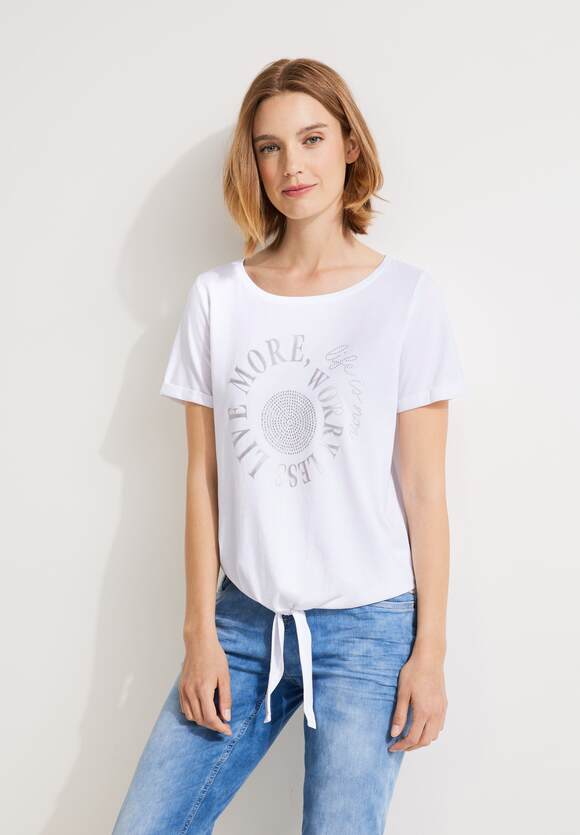- Online-Shop STREET | mit ONE Damen ONE Light Steinchendetails T-Shirt Smooth Sand STREET