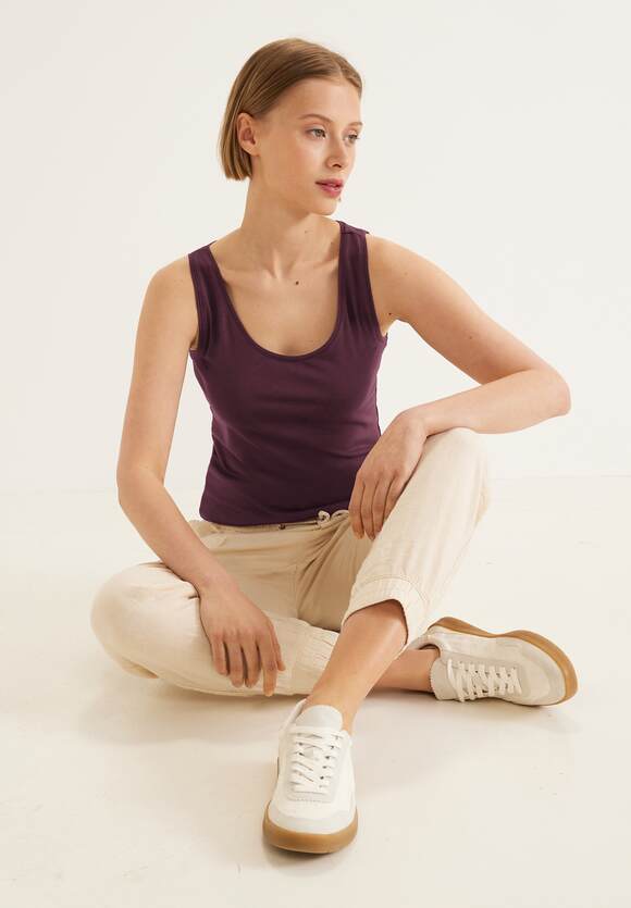 STREET ONE Basic Style - in Damen Unifarbe Berry Tamed Anni | Online-Shop ONE - Top STREET
