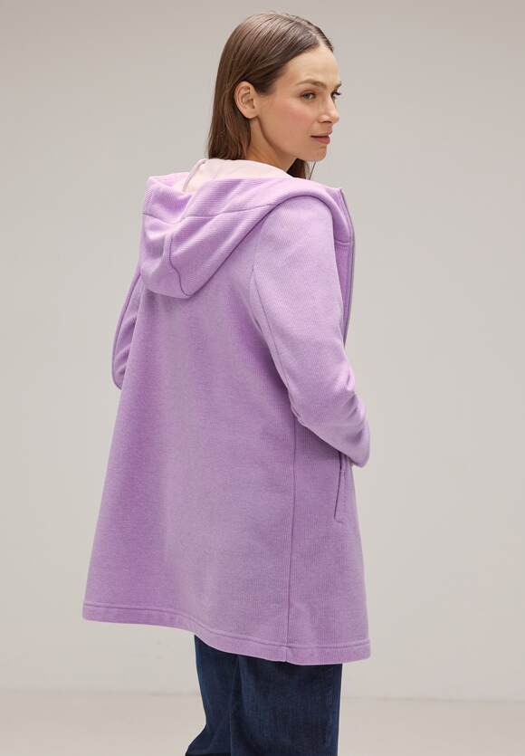 ONE STREET STREET Melange Online-Shop Jacke | Damen Lange Lilac ONE Hoodie - Pure