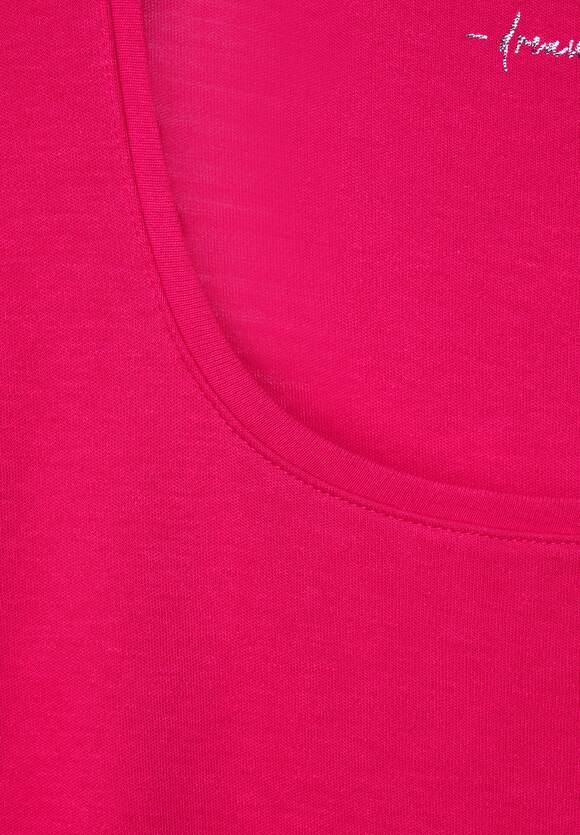 - | Damen Pania - Style Online-Shop Fiesta Pink Karrée Ausschnitt STREET mit ONE ONE STREET Shirt