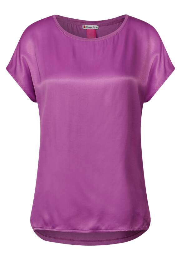 STREET ONE Shiny Materialmix - Online-Shop ONE Lilac Shirt Damen | Meta STREET