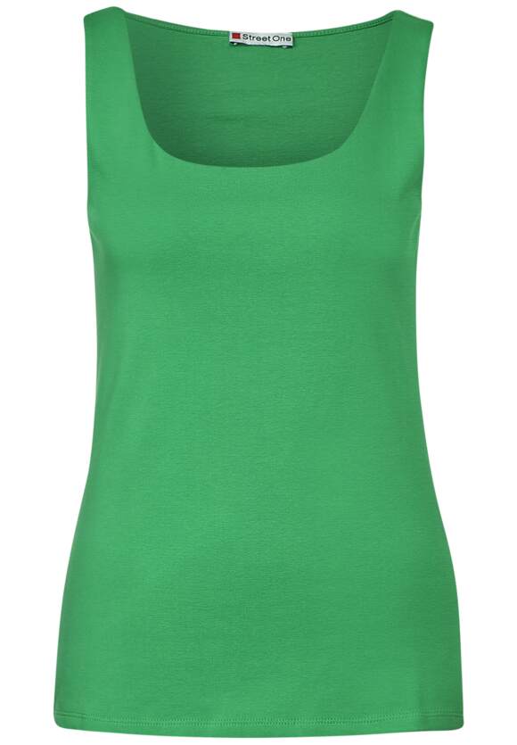 STREET ONE Ärmelloses Shirt in Damen STREET ONE Unifarbe - Fresh | Gentle Gania Green - Online-Shop Style