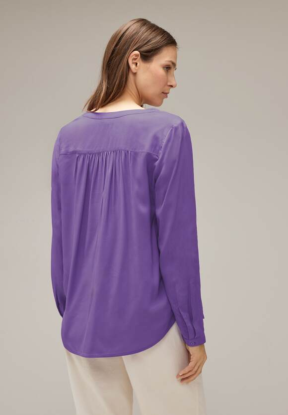STREET ONE Basic Style STREET Damen - Lupine | Lilac Bluse - ONE Bamika in Unifarbe Online-Shop
