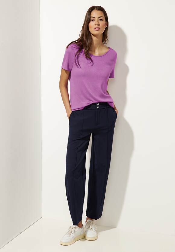Online-Shop Lilac Shirt ONE Schlitz STREET Nacken Damen im ONE mit STREET - Meta |