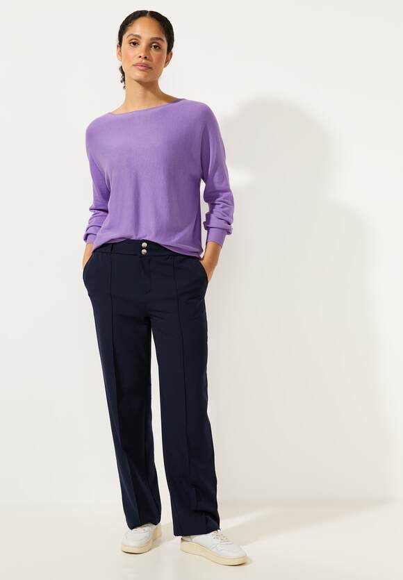 STREET ONE Pullover in Unifarbe Damen - Style Noreen - Lupine Lilac | STREET  ONE Online-Shop