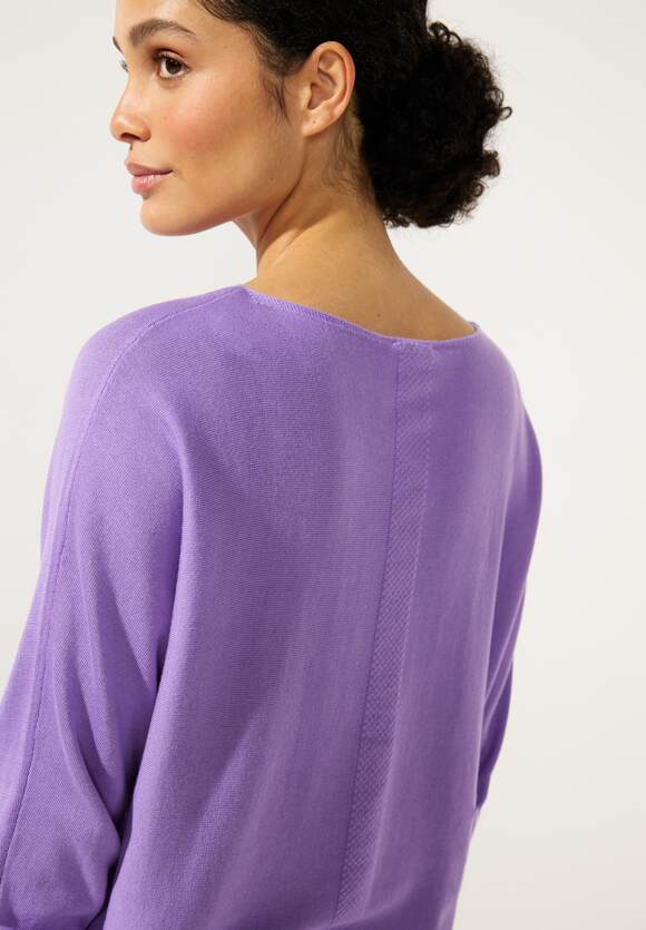 STREET ONE Pullover STREET - | Online-Shop in - ONE Lupine Noreen Unifarbe Lilac Damen Style