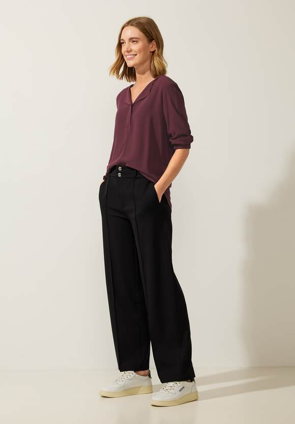 STREET ONE Shirt im Materialmix Damen - Purple Brown | STREET ONE  Online-Shop