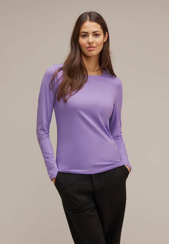 Lilac STREET ONE STREET | Basic Online-Shop Meta - ONE Unifarbe in Damen Shirt